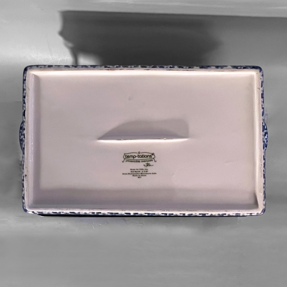 Temptations Blue "Old World" Medium Casserole Pan - Picture 6 of 13